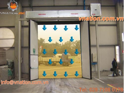 ambient air curtain / vertical / industrial door