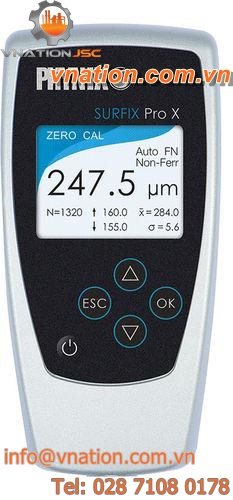 coating thickness gauge / digital display / eddy current / magnetic