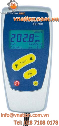 coating thickness gauge / eddy current / digital display / portable