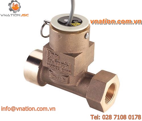 impeller flow sensor / for liquids and gases / in-line