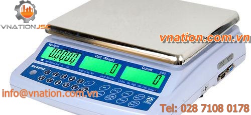 bench scales / with LCD display / piece counting function / stainless steel pan
