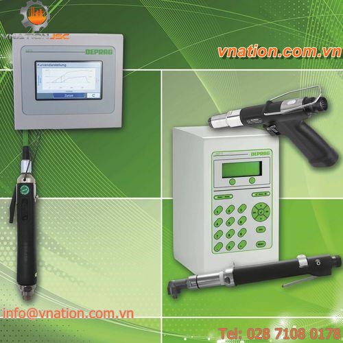 cordless electric screwdriver / right-angle / stationary / with torque control