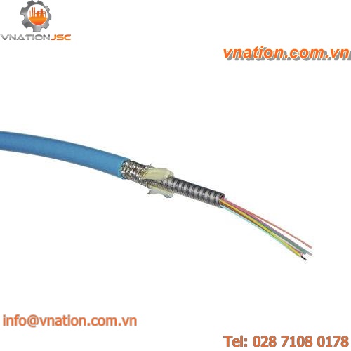 fiber optic cable / multi-conductor / flame-retardant / armored