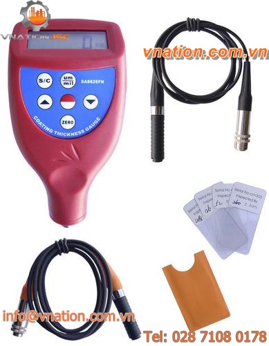 coating thickness gauge / digital display / magnetic induction / portable