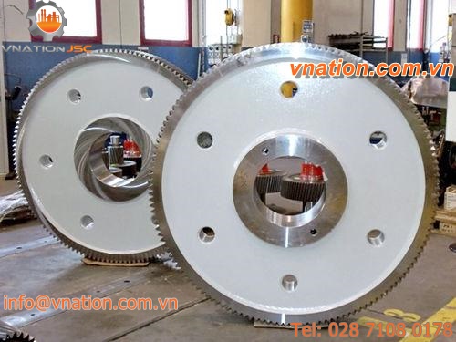 straight-toothed sprocket wheel / hub / for the cement industry