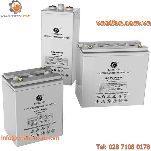 OPzV gel battery / energy storage / tubular / long-life
