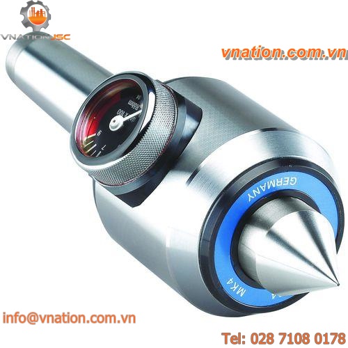 rotating lathe center / with pressure indicator / standard