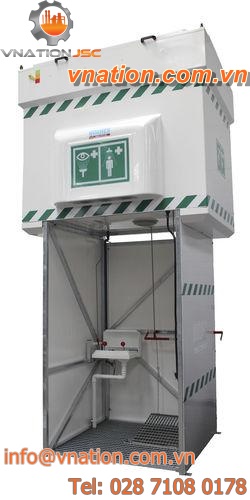 safety shower / floor-standing / for hazardous environments / with eyewash and face wash station