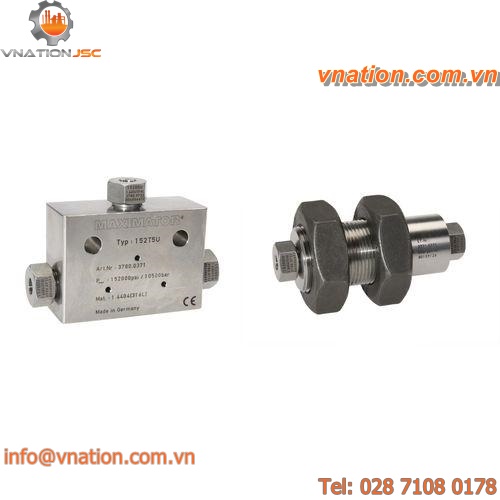 union fitting / straight / stainless steel / for pipes