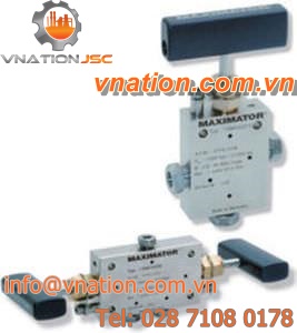 needle valve / manual / regulating / for gas