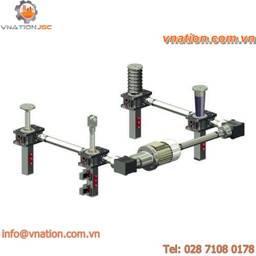 worm gear screw jack / cubic / rotating ball screw / ball screw