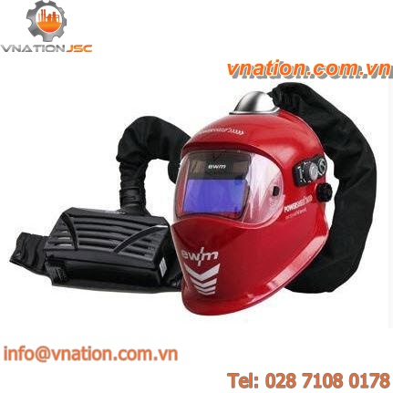 welding helmet with respirator / en379