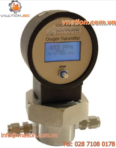 oxygen gas transmitter / electrochemical / multi-use / compact