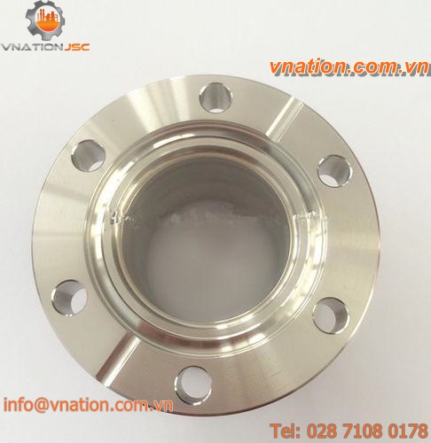 flange fitting / straight / stainless steel / for vacuum