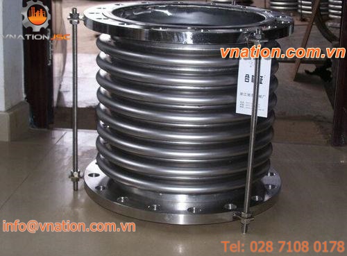 axial pipe expansion joint / stainless steel / for industrial applications