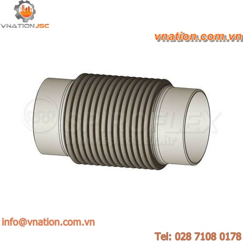 axial pipe expansion joint / stainless steel / steel / for pipes