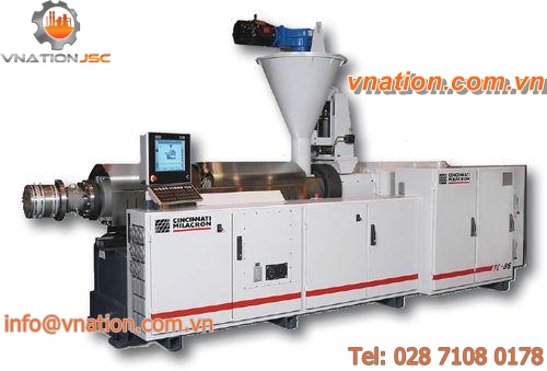 WPC extruder / for PVC / conical twin-screw