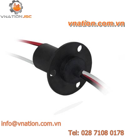 signal transmission electrical rotary joint / with gold contacts / compact