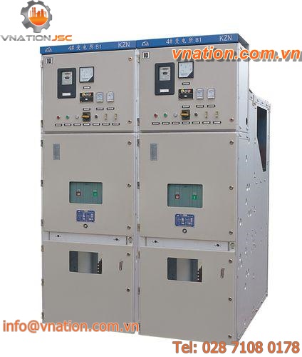 three-phase switchgear / AC / metal-clad / power distribution