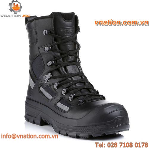 rubber safety boot / leather