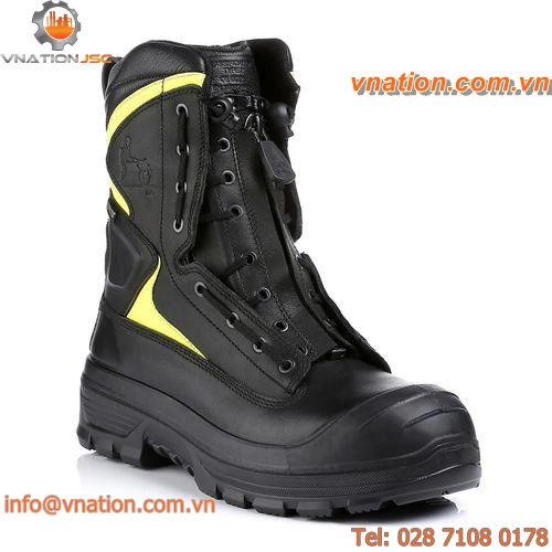 anti-static safety boot / rubber / leather