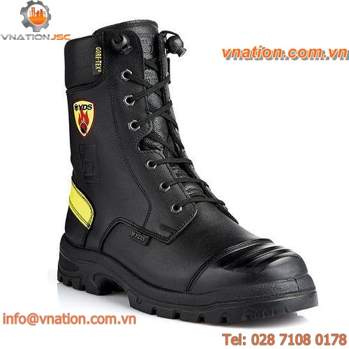 fire-retardant safety boot / rubber / leather