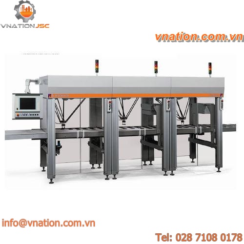 pick-and-place robotic cell / filling / for food packaging