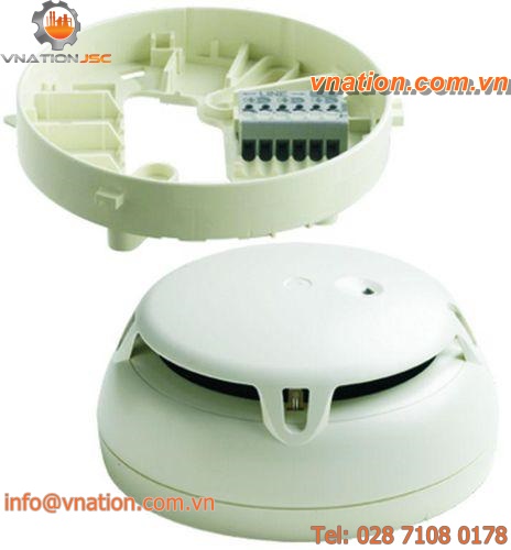 fire detector / optical / electronic / ceiling-mounted
