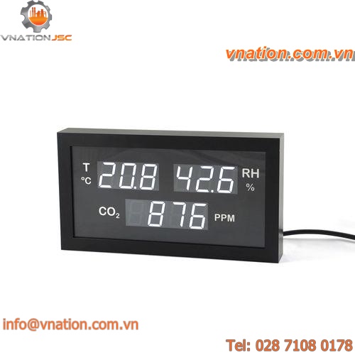temperature indicator / humidity / panel-mount