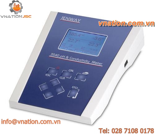 bench-top pH meter / process / with conductivity meter / with data logger