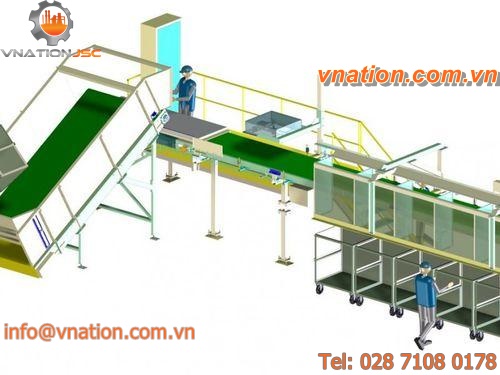 color sorting system / automatic / textile fiber