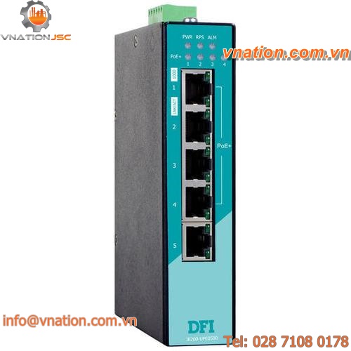PoE network switch / unmanaged / industrial / 4-port