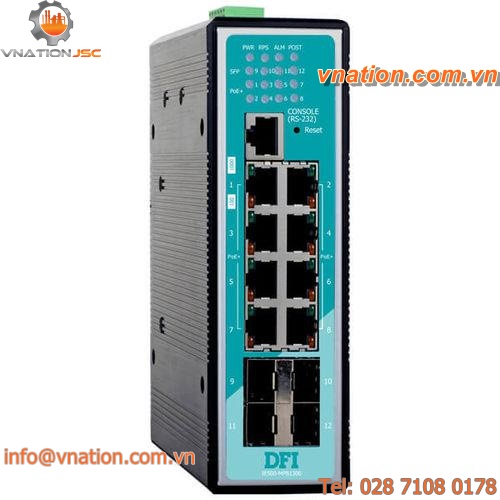 PoE network switch / managed / industrial / gigabit