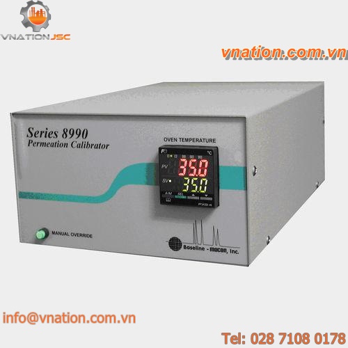gas flow calibrator / for gas analyzers / with permeation oven
