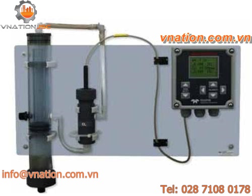 liquid analyzer / chlorine / temperature / for integration