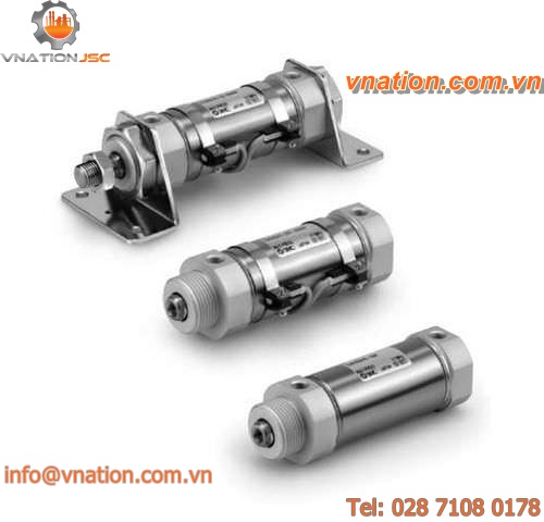 pneumatic cylinder / double-acting / single-acting / compact
