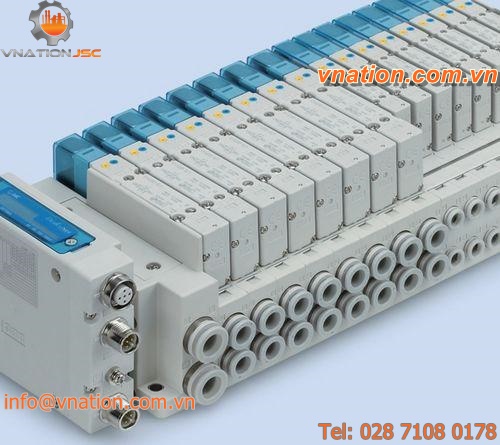 manifold solenoid valve / 5-way / pneumatic / compact