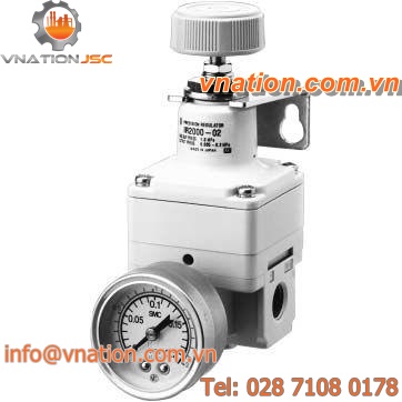 air pressure regulator / piston / single-stage / precision