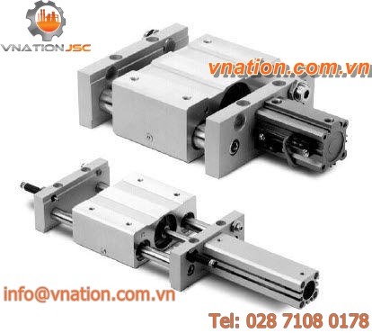 linear actuator / pneumatic / double-acting / guide