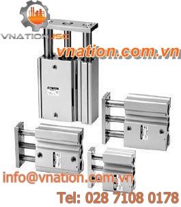 linear actuator / pneumatic / double-acting / compact