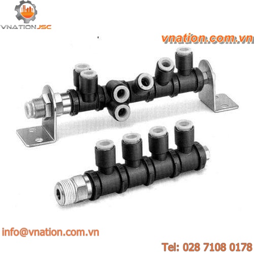 push-to-connect fitting / T / pneumatic / for air