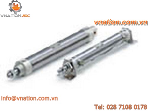 pneumatic cylinder / with threaded rods / double-acting / single-acting