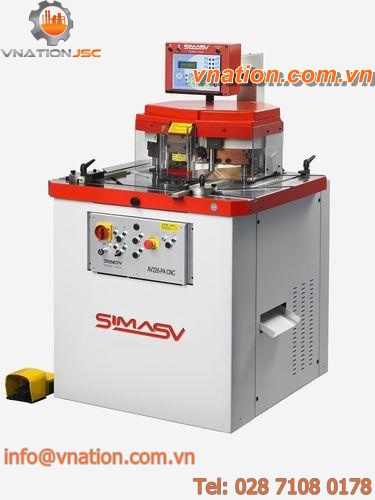 variable-angle notching machine / hydraulic / CNC / shearing