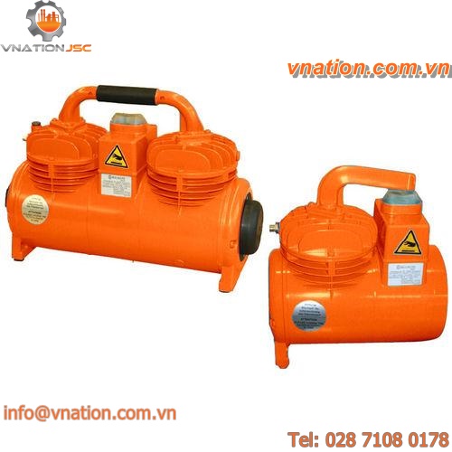 diaphragm vacuum pump / piston / oil-free / single-stage