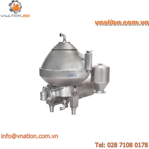 centrifugal separator / oil / for solids / for the food industry