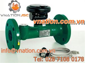 ultrasonic flow meter / for liquids / flange-mount / with display