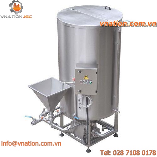drum mixer / batch / for the food industry / steam/water