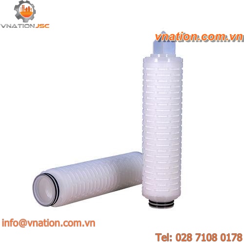 gas filter cartridge / for fluids / for liquids / for micro-filtration