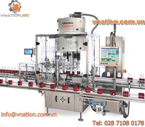 linear capping machine / automatic / for plastic bottles / bottle