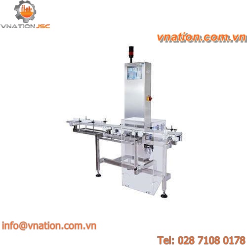 food packaging checkweigher / for the food industry / with belt conveyor / with touchscreen controls